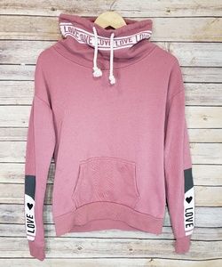 Reflex cowl-neck dusty rose sweatshirt